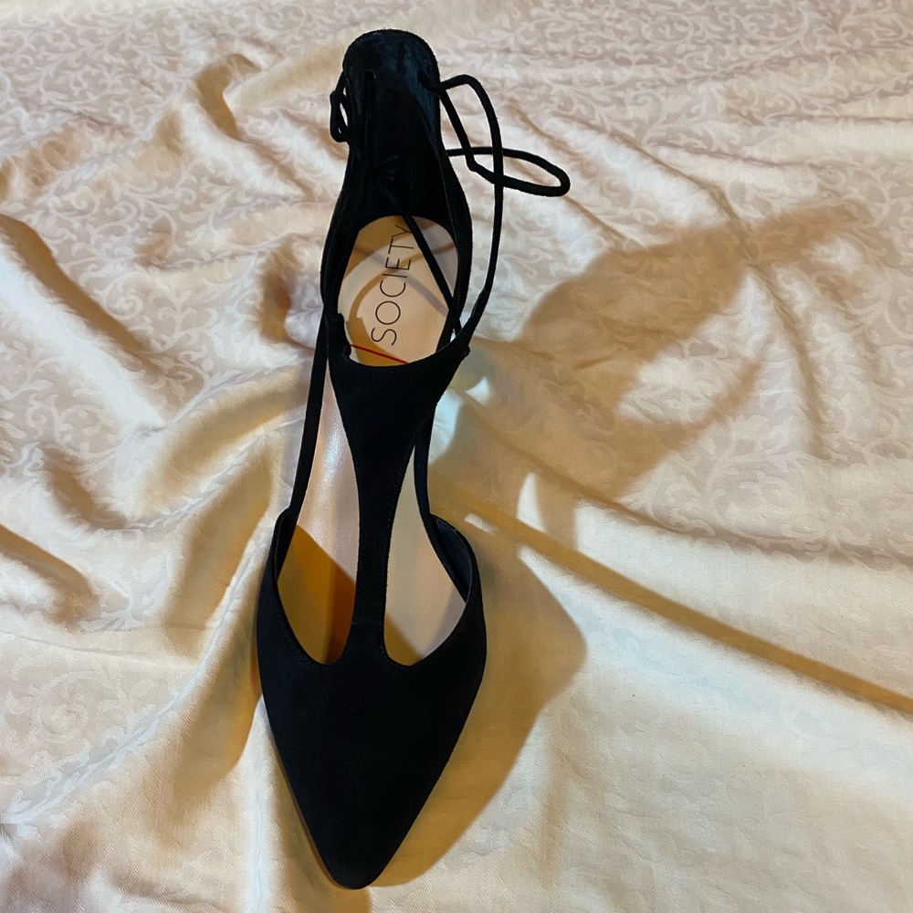 Black T Strap Heels size 9.5